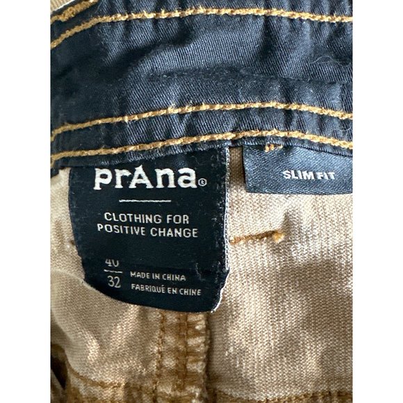 Prana men’s size 40x32 slim fit brown fine wale corduroy jeans FLAW - Picture 4 of 12